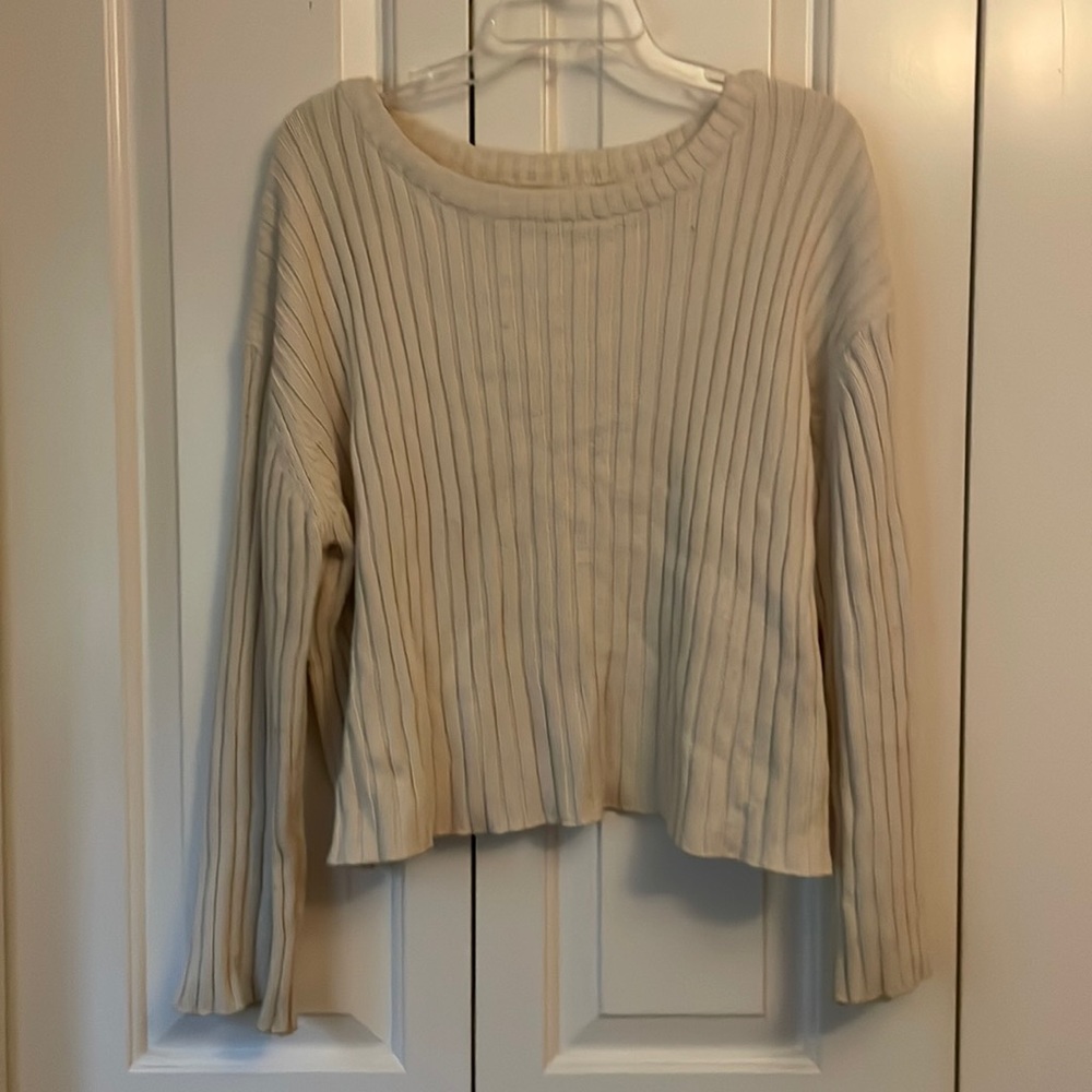 Urban outfitters white cable kit sweater